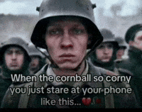 When the cornball so corny you just stare at your phone like thi Blank Meme Template