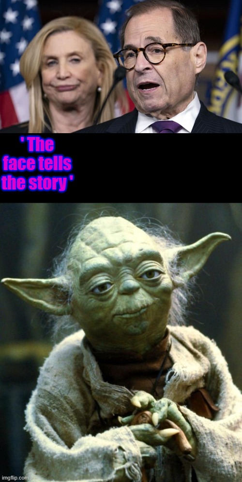 ' Is she imitating a duck ?' | ' The face tells the story ' | image tagged in memes,star wars yoda | made w/ Imgflip meme maker