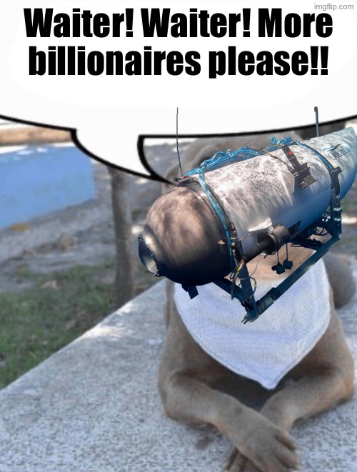 Waiter more x please | Waiter! Waiter! More billionaires please!! | image tagged in waiter more x please | made w/ Imgflip meme maker