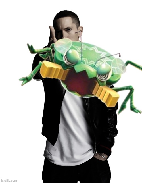 here have a bugaboom | image tagged in eminem throw | made w/ Imgflip meme maker