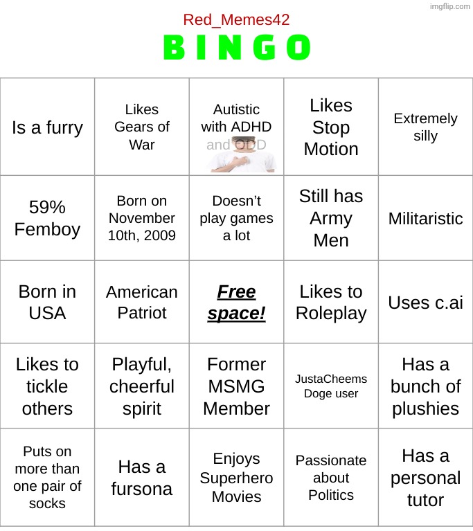 Red_Memes42 Bingo! | image tagged in red_memes42 bingo | made w/ Imgflip meme maker
