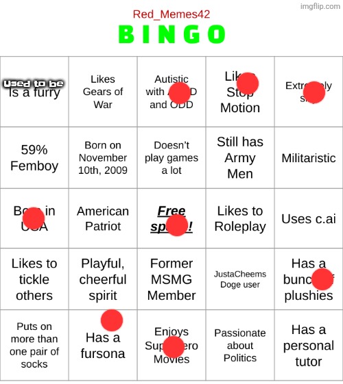 Red_Memes42 Bingo! | Used to be | image tagged in red_memes42 bingo | made w/ Imgflip meme maker