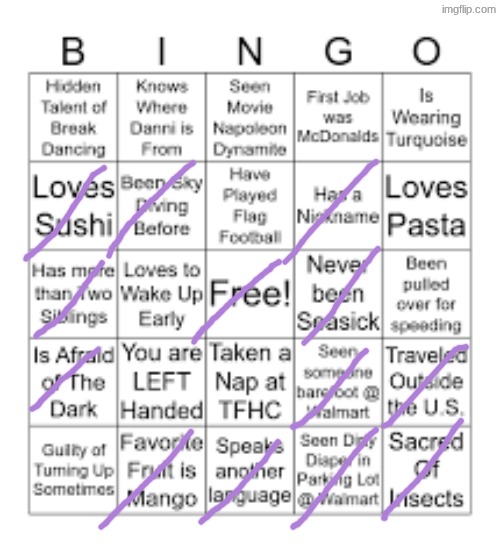 Sam's bingo | image tagged in sam's bingo | made w/ Imgflip meme maker
