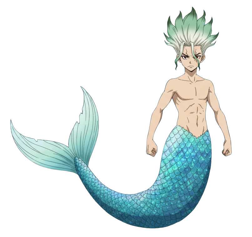 Senku Merman Blank Meme Template