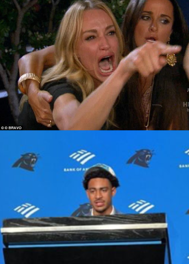 Woman Yelling at Bryc Blank Meme Template