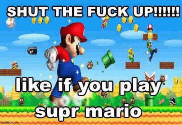 like if you play super mario Blank Meme Template