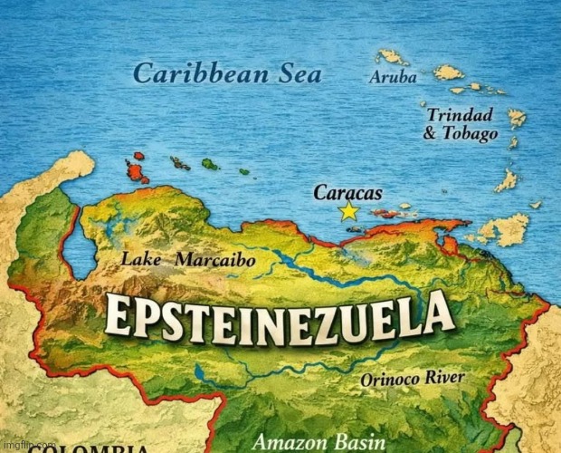 The usual deflection | image tagged in donald trump,trump,jeffrey epstein,epstein,venezuela,nevertrump | made w/ Imgflip meme maker