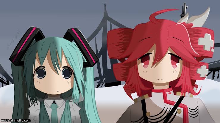 Holy fuck it’s Miku and Teto but girls’ last tour (also it’s shared temp material) | made w/ Imgflip meme maker