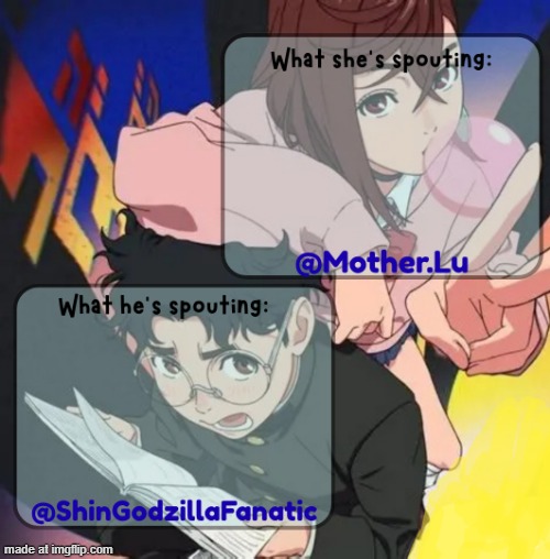 Lu and zilla shared temp | image tagged in lu and zilla shared temp | made w/ Imgflip meme maker