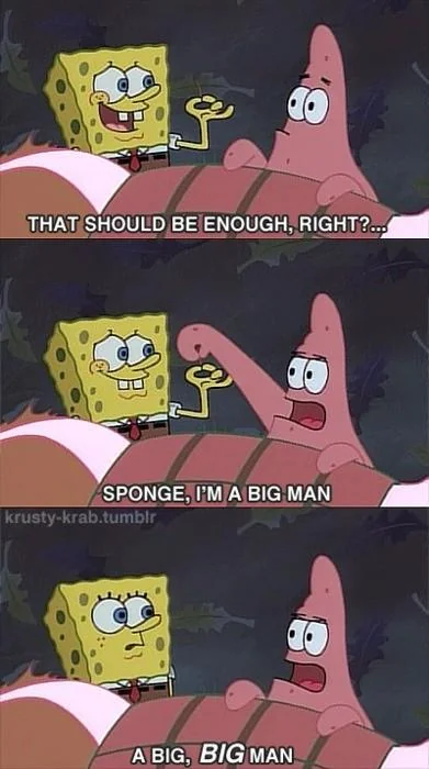 patrick big man Blank Meme Template