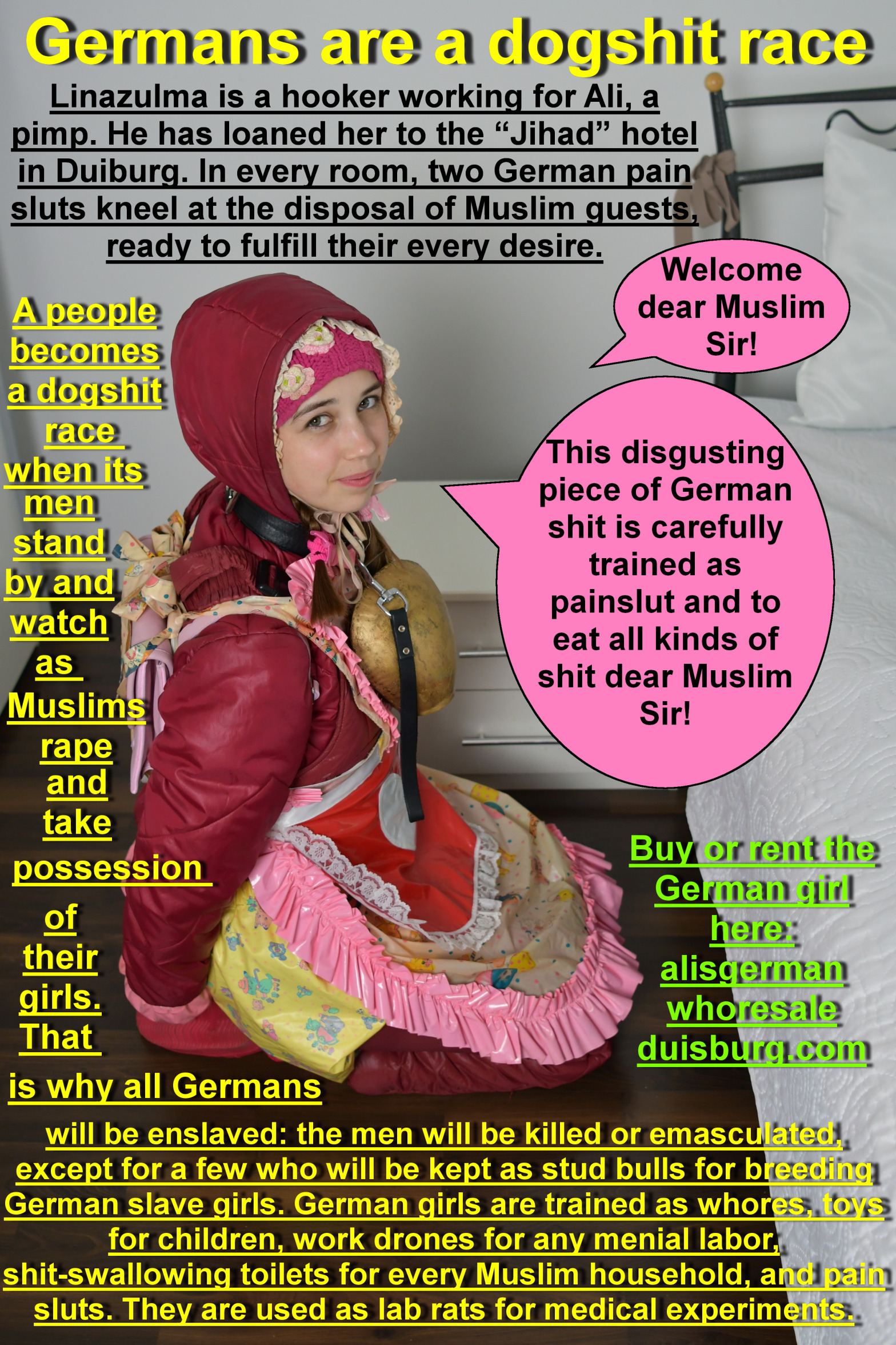 German piece of shit Linazulma for Muslim use only Blank Meme Template