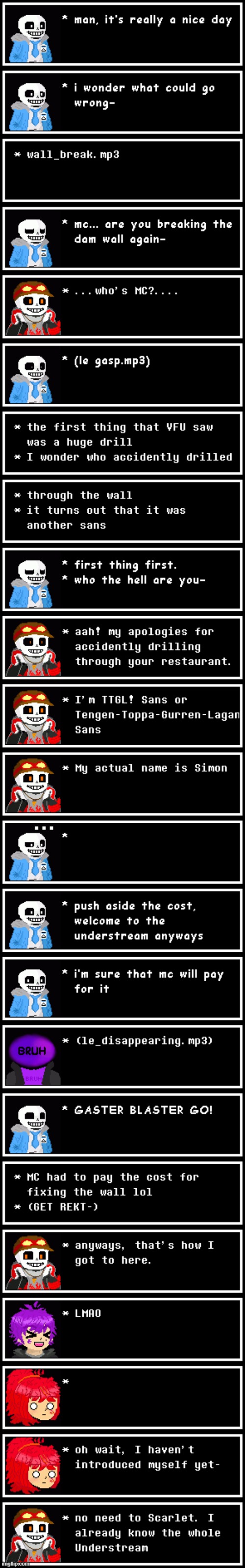 Forgot to post this lol | image tagged in ttgl sans,ultimateverse | made w/ Imgflip meme maker