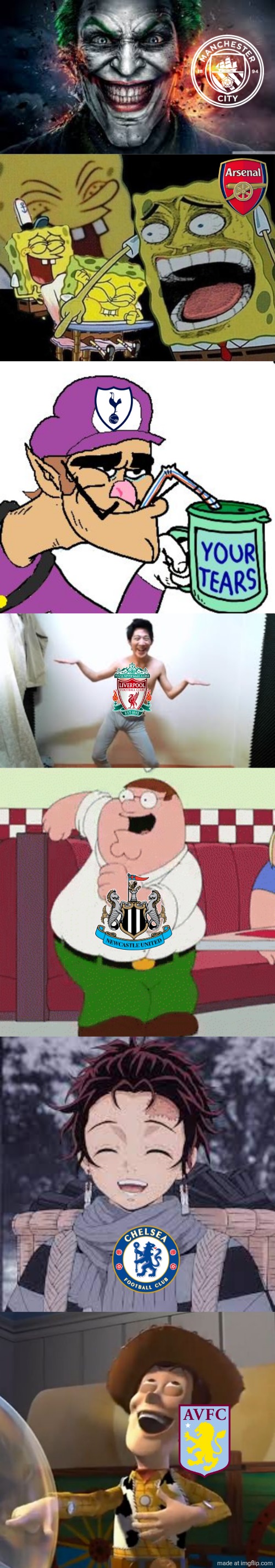 image tagged in jonkler,spongebob laughing hysterically,waluigi drinking tears,angry korean gamer dancing,peter griffin dancing,tanjiro happy | made w/ Imgflip meme maker