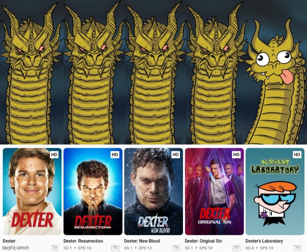 image tagged in 5 headed dragon | made w/ Imgflip meme maker