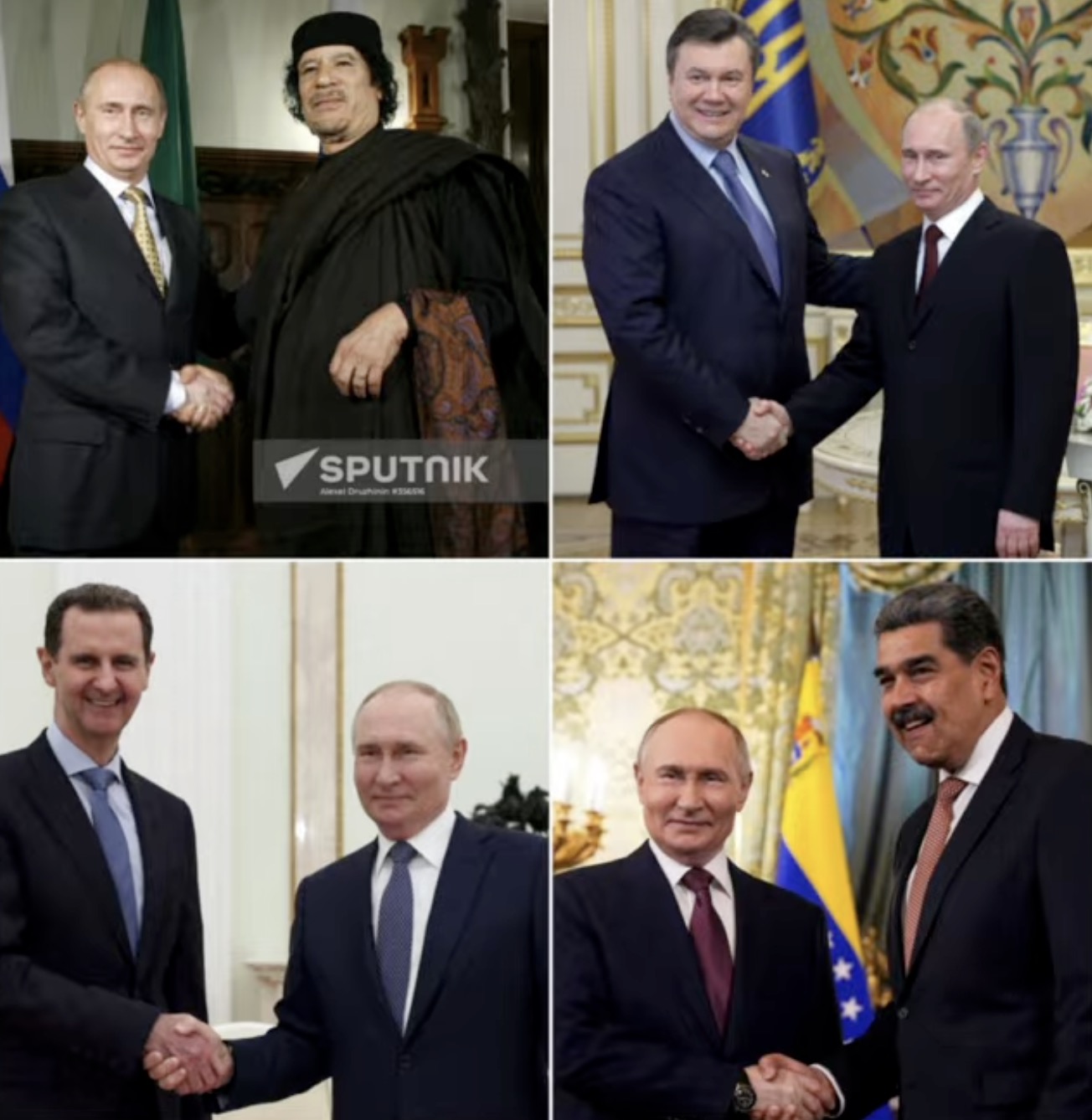 putin shaking hands Blank Meme Template