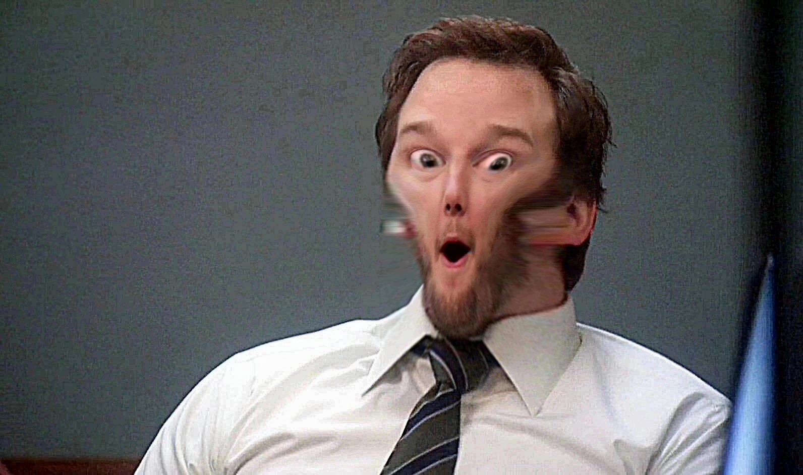 Chris Pratt but his face is screwed up Blank Meme Template