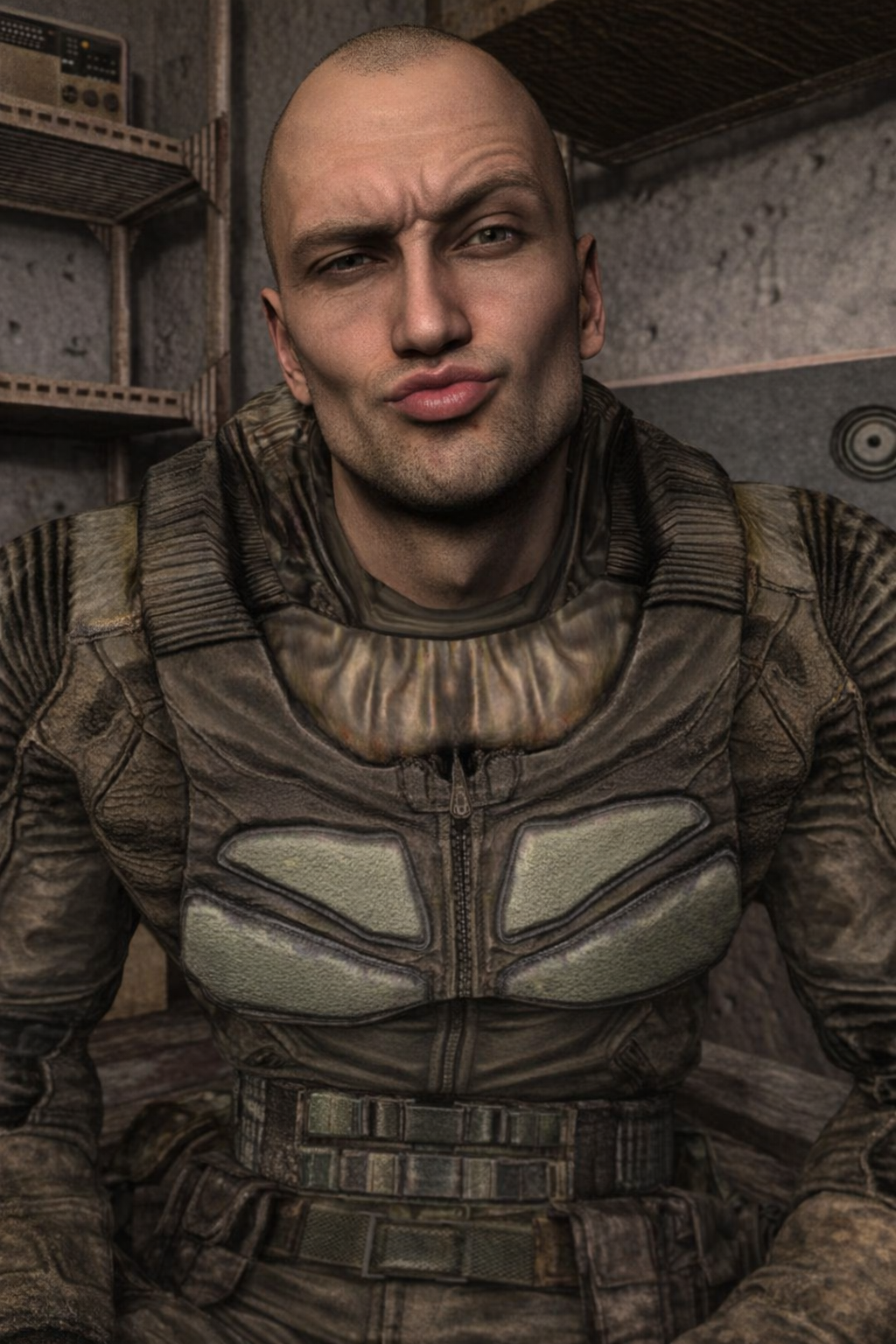 Stalker Azot mewing Blank Meme Template