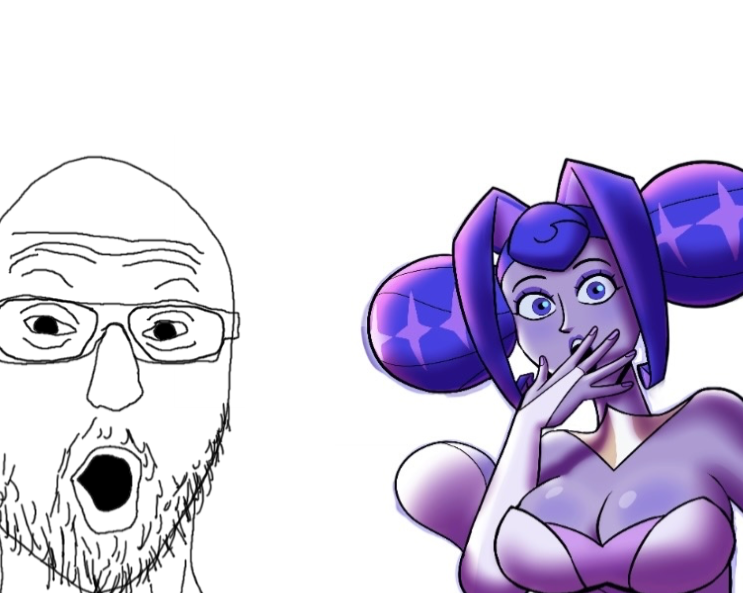 Soyjak and Princess Guinevere Blank Meme Template