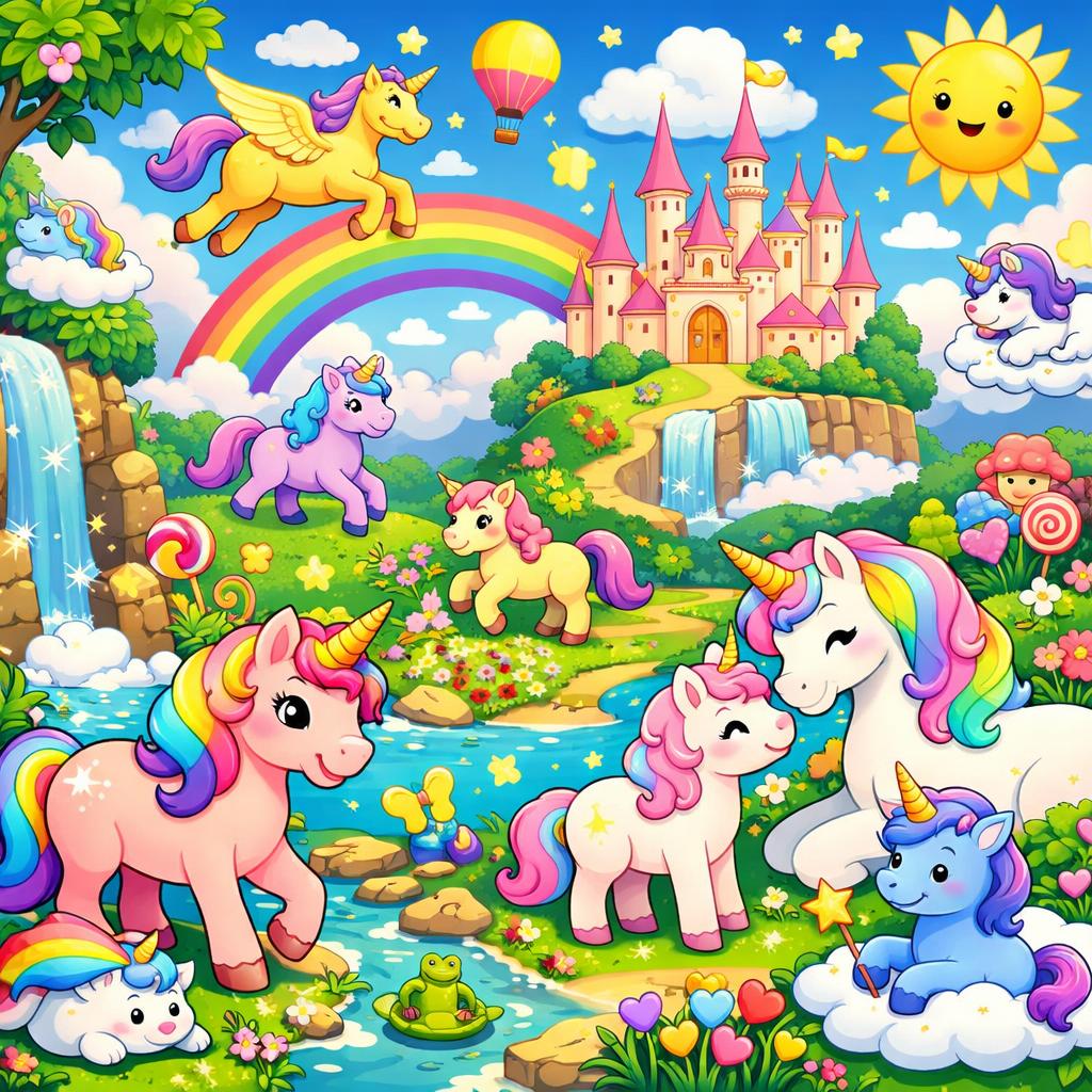 A world full of unicorns Blank Meme Template