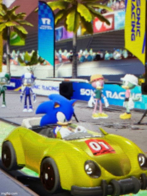 I made bumblebee in sonic racing crosswords | image tagged in sonic the hedgehog,transformers | made w/ Imgflip meme maker