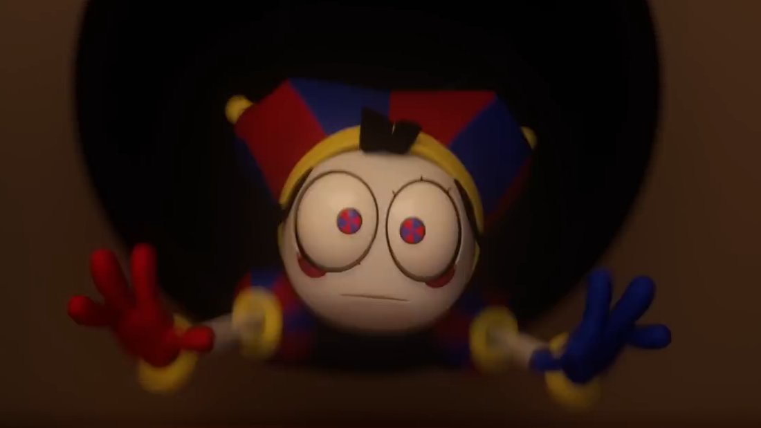 Pomni jumpscare Blank Meme Template