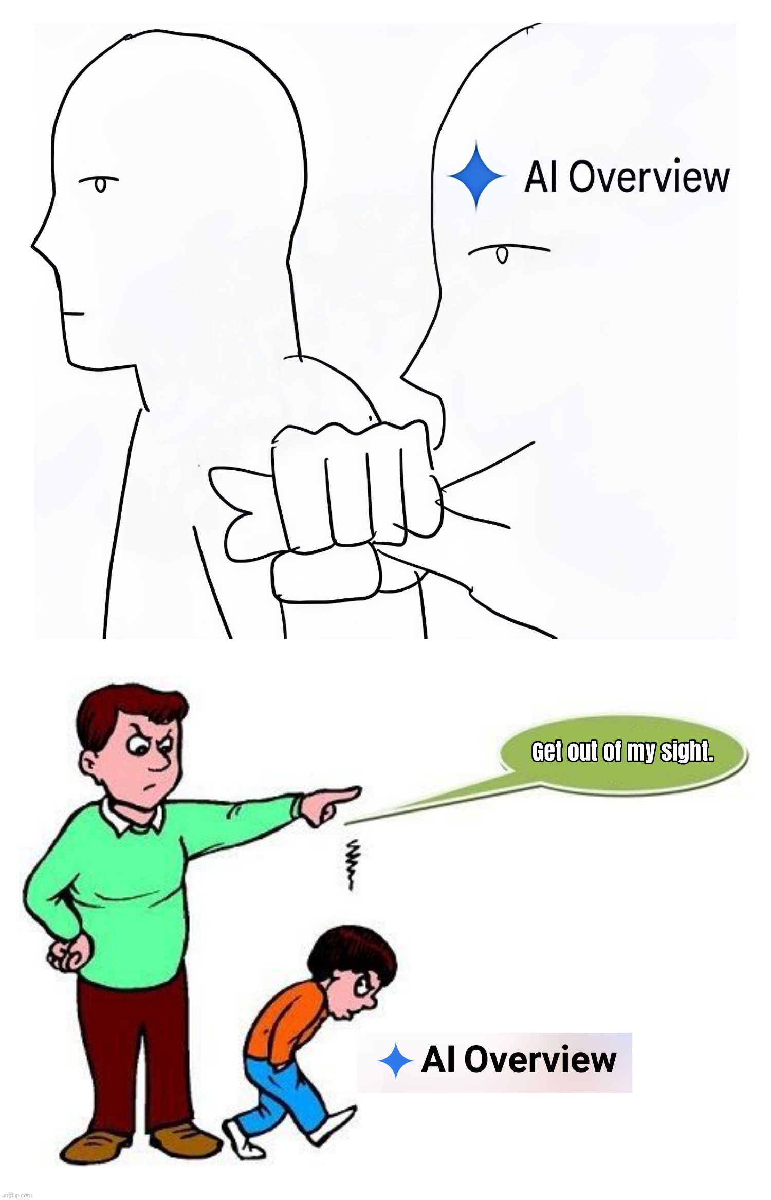 I don't need you | image tagged in fun,ai overview,google | made w/ Imgflip meme maker