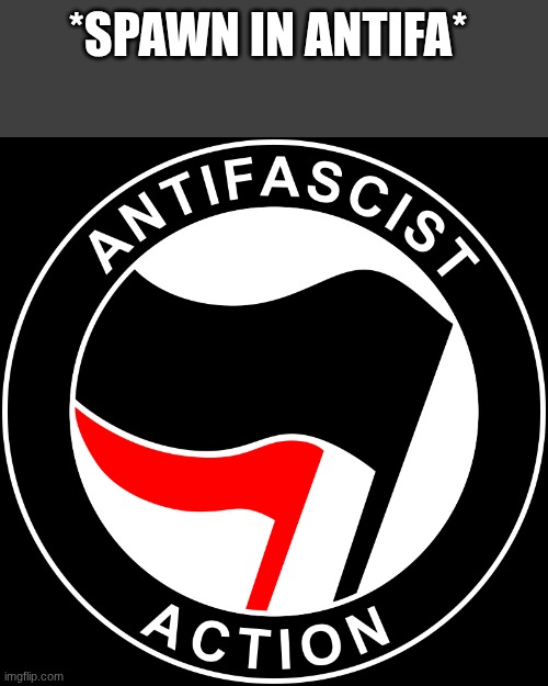Antifa | *SPAWN IN ANTIFA* | image tagged in antifa | made w/ Imgflip meme maker