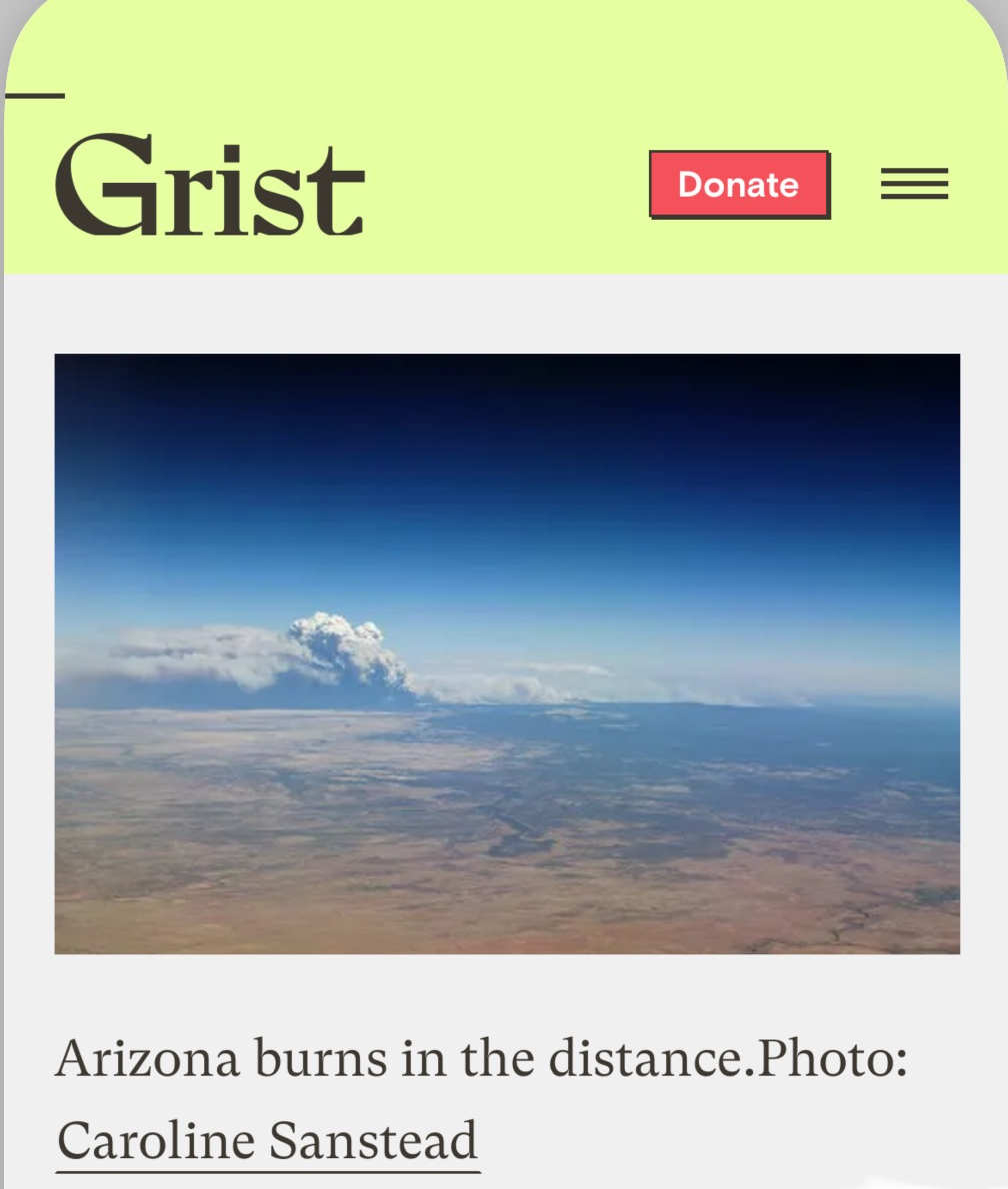 Arizona burns in the distance - Grist Blank Meme Template