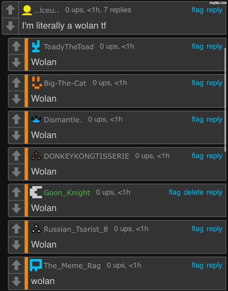 Wolan | image tagged in wolan | made w/ Imgflip meme maker