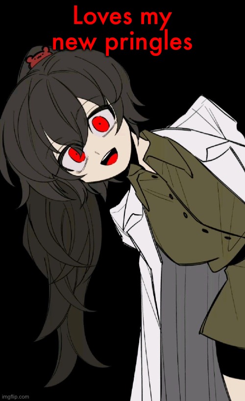 Carmen Sandiego | Loves my new pringles | image tagged in carmen sandiego | made w/ Imgflip meme maker