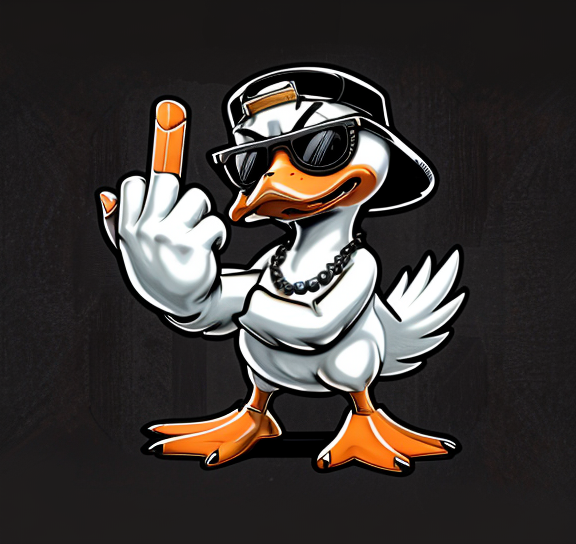 middle finger duck Blank Meme Template