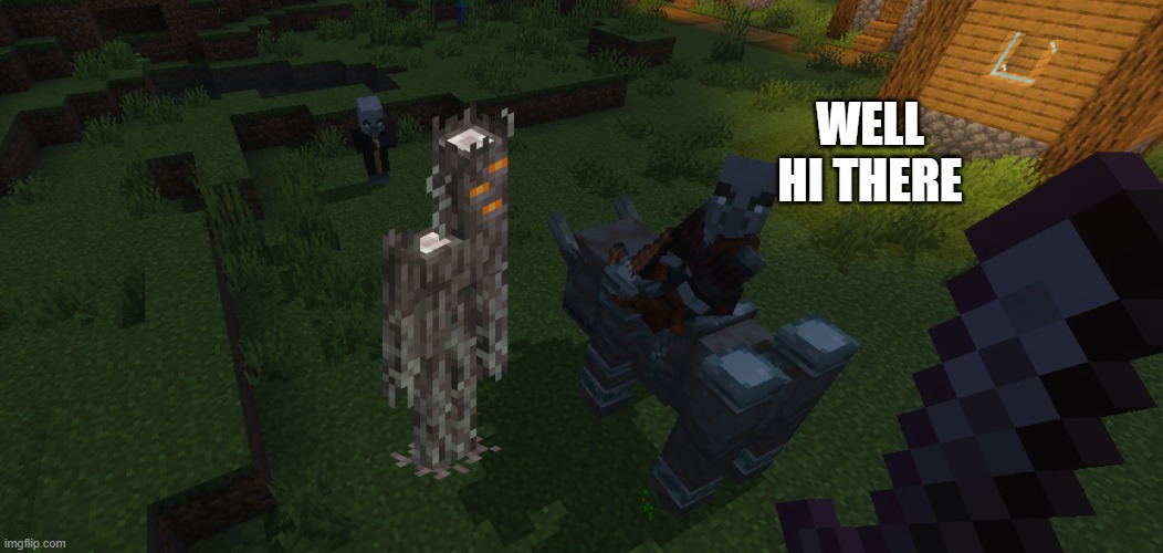 Illagers | WELL HI THERE | image tagged in illagers | made w/ Imgflip meme maker