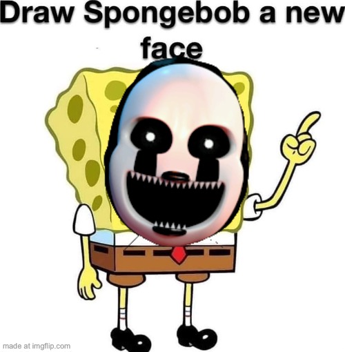 draw spongebob a new face | image tagged in draw spongebob a new face | made w/ Imgflip meme maker