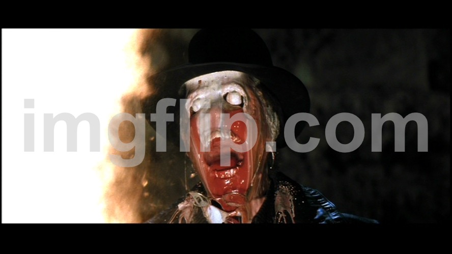 Indiana Jones Face Melt | image tagged in indiana jones face melt | made w/ Imgflip meme maker