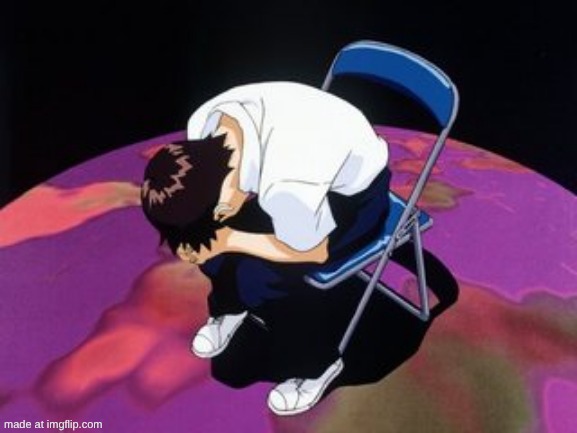 shinji chair | image tagged in shinji chair | made w/ Imgflip meme maker