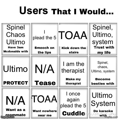 TOAA; N/A; TOAA | made w/ Imgflip meme maker