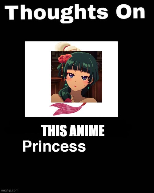 thoughts on mao mao | THIS ANIME | image tagged in thoughts on this mermaid princess,mao mao,anime,princess,dirty mind | made w/ Imgflip meme maker