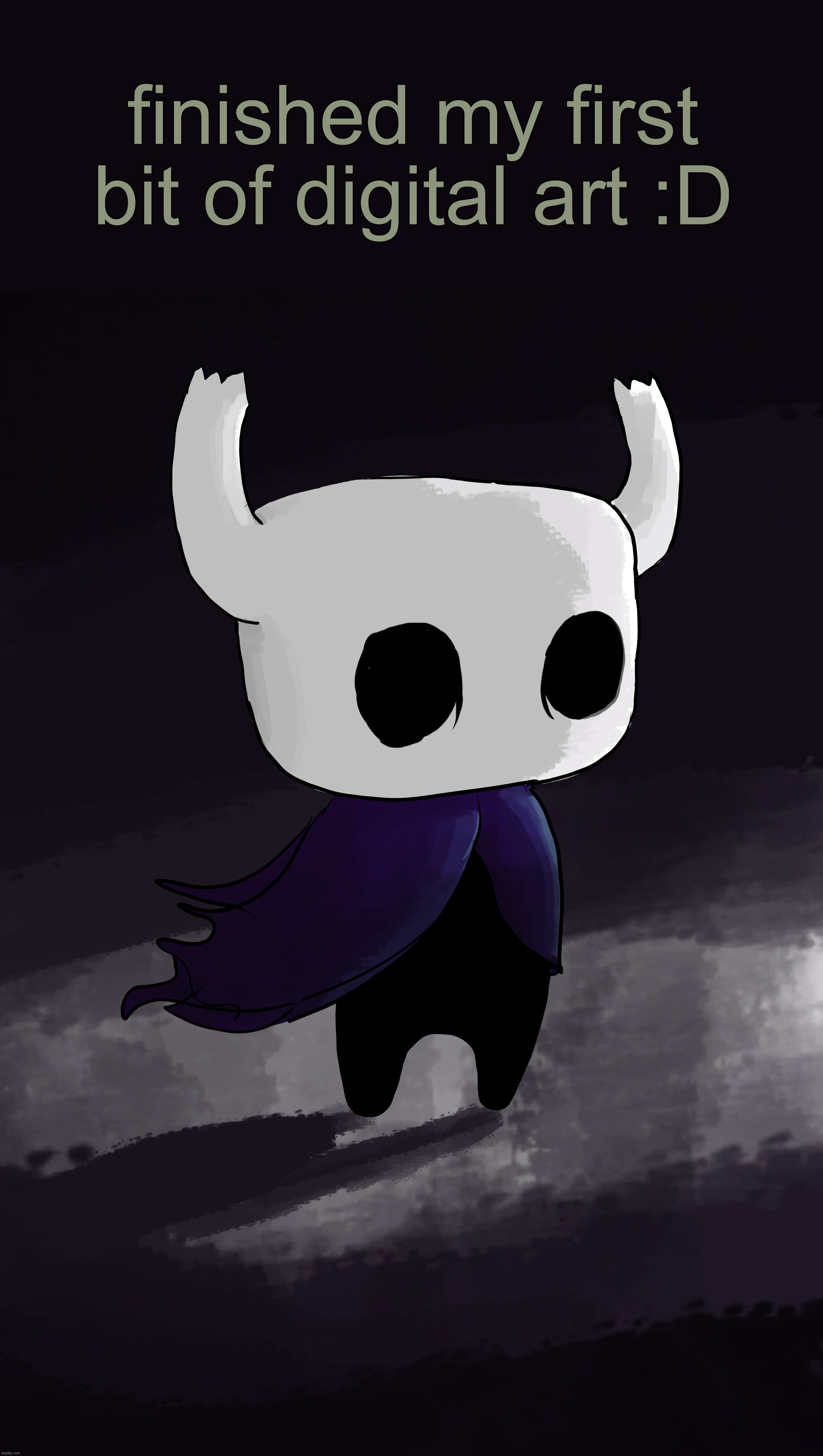 i've never rendered digital art before so definitely lemme know your thoughts | finished my first bit of digital art :D | made w/ Imgflip meme maker