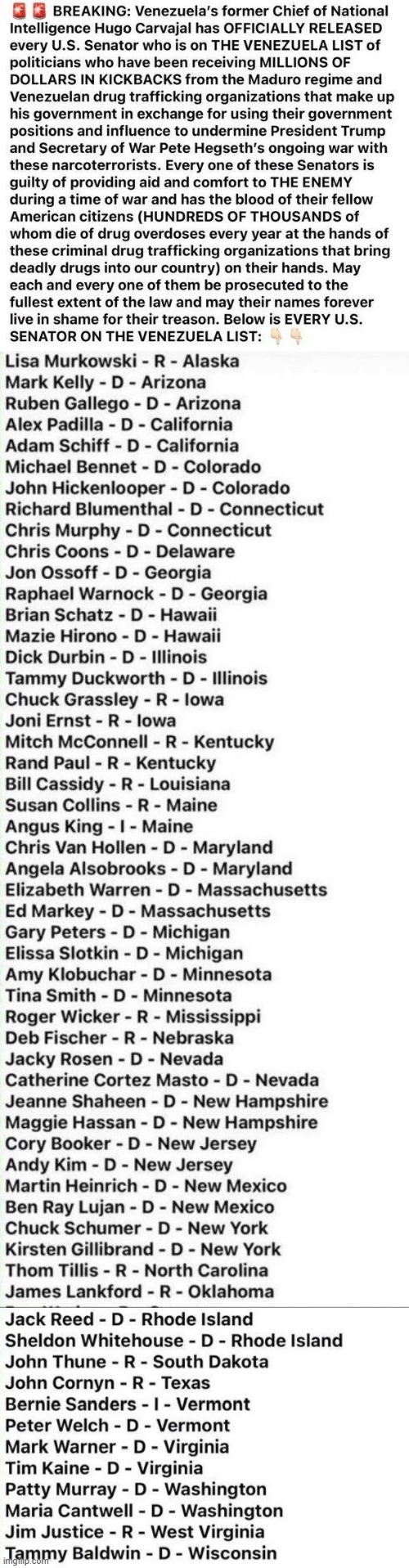 list of politicians who betrayed America as Maduro's puppets | made w/ Imgflip meme maker