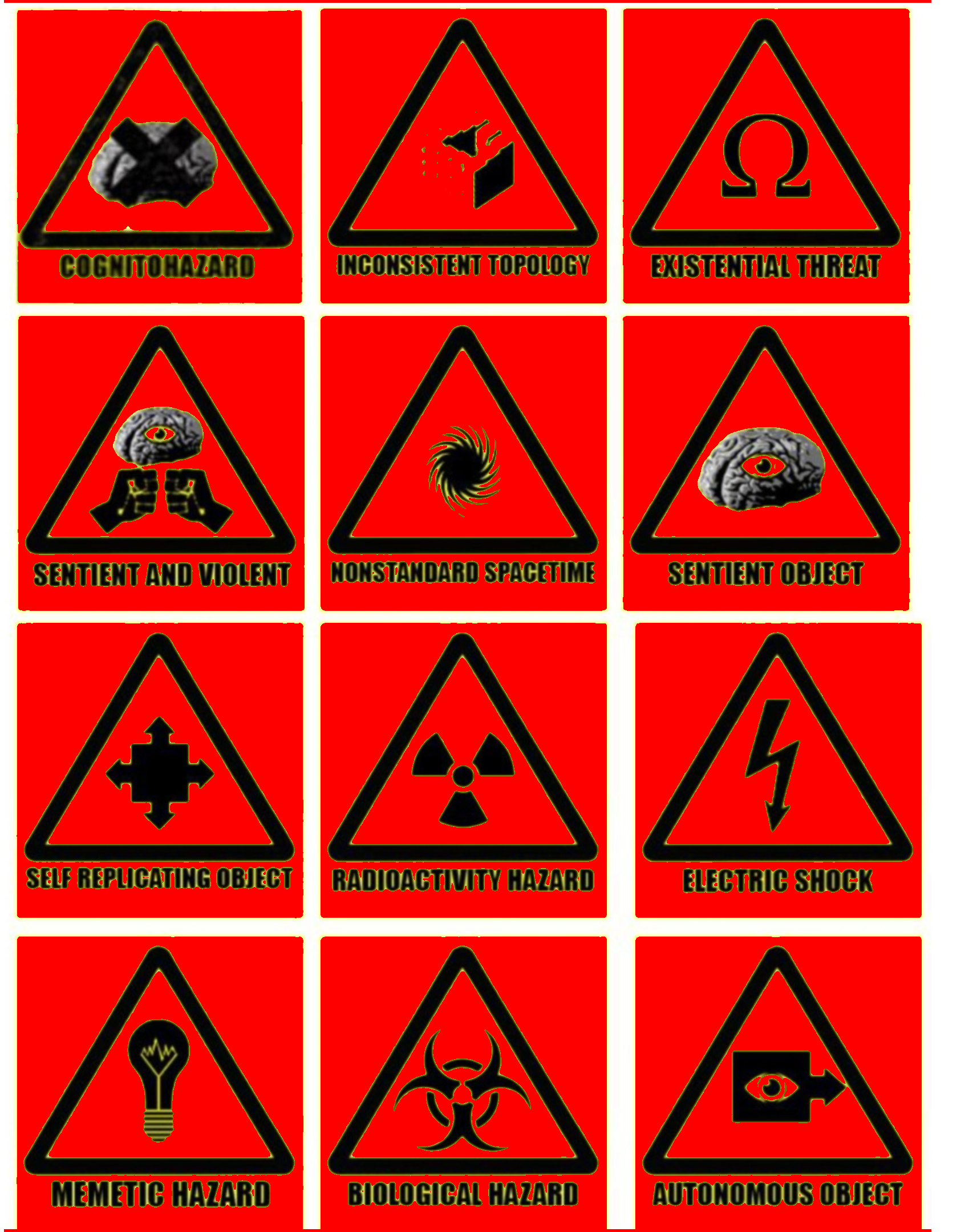 SCP WARNING SING KETER Blank Meme Template