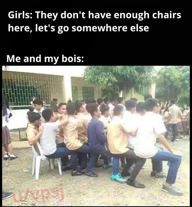 not enough chairs Blank Meme Template