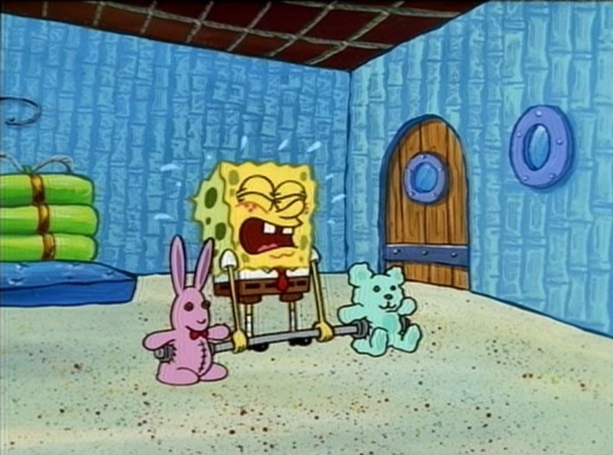 Spongebob lifting Blank Meme Template