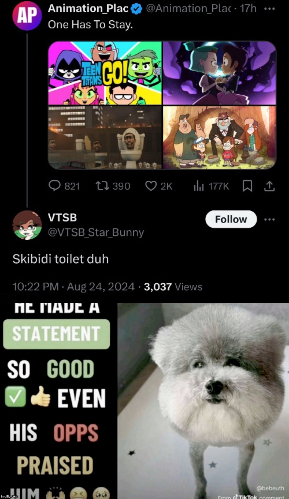 image tagged in he made a statement so good even his opps praised him | made w/ Imgflip meme maker