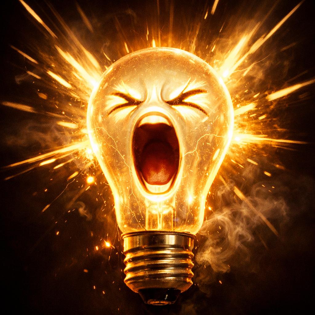 light screaming Blank Meme Template