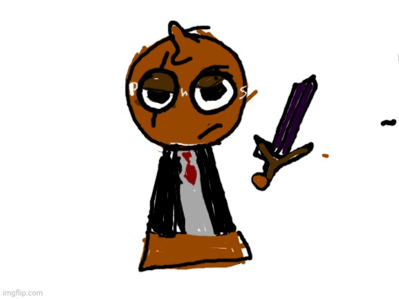 My sprunki oc (ponos) horror | image tagged in blank white template | made w/ Imgflip meme maker