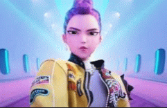 Godzilla and Rumi fight but she says Dame! | WHAT CAN YOU DO | image tagged in k-pop demon hunters,godzilla | made w/ Imgflip images-to-gif maker