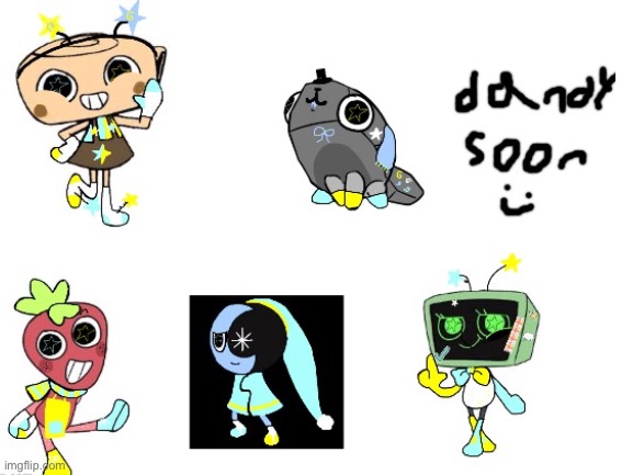 All the temu startime skins I made (repost bcuz I posted it to the wrong stream, and again there are stars on vee’s torso) | made w/ Imgflip meme maker