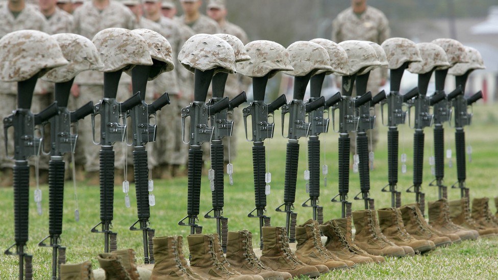 Boots on the Ground - Military casualties dead body bags Blank Meme Template