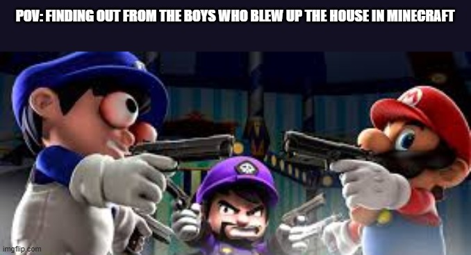 trust no one | POV: FINDING OUT FROM THE BOYS WHO BLEW UP THE HOUSE IN MINECRAFT | image tagged in smg4 | made w/ Imgflip meme maker
