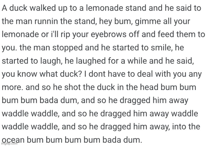 normal duck song | image tagged in funny | made w/ Imgflip meme maker